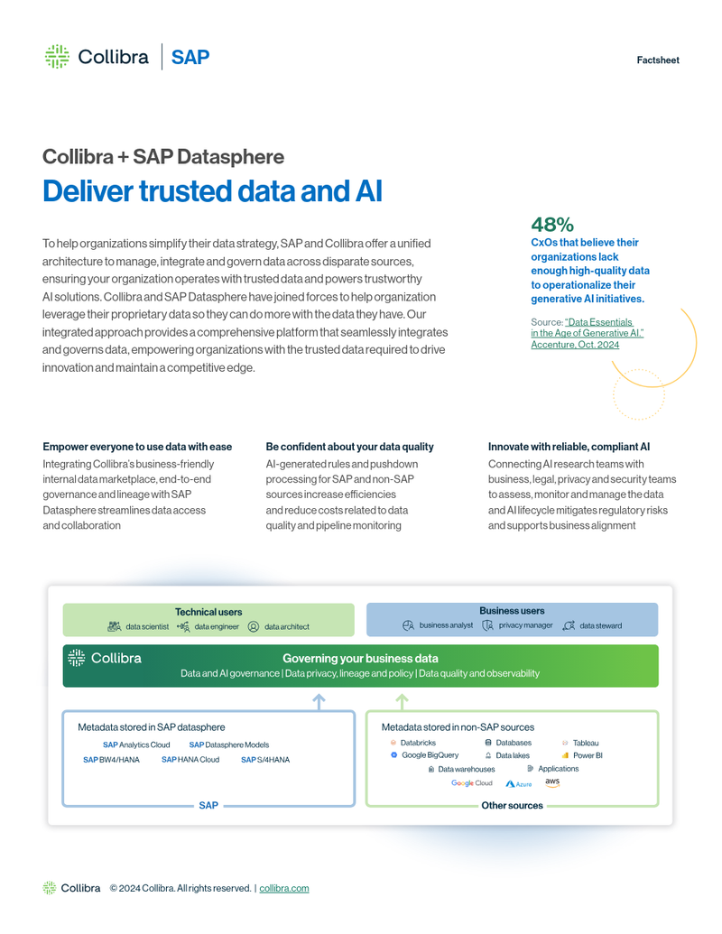 Deliver trusted data and AI with SAP and Collibra cover image