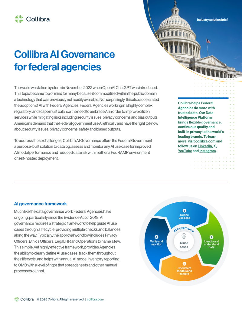 Collibra AI Governance for federal agencies cover image